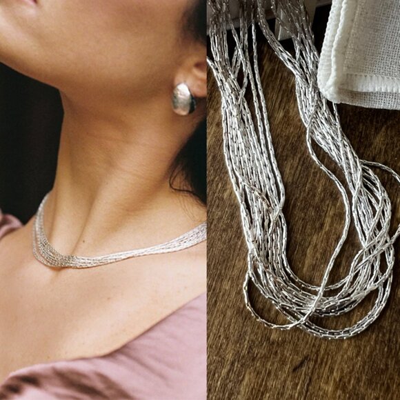 Agapé Chiara Silver Choker in Silver - Picture 1 of 5